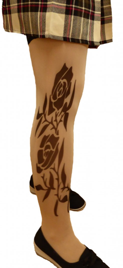 Pantyhose tatuazh - Rose