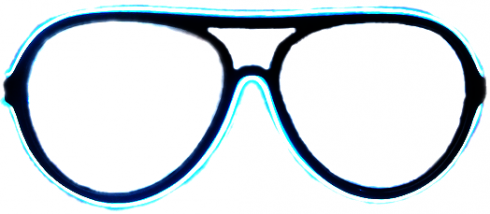 Neon glasses - White