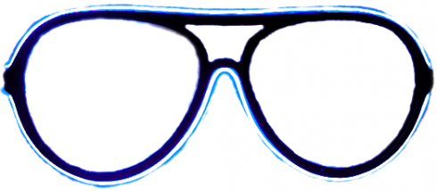 Neon glasses - Blue