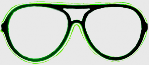 Neon Glasses - Verde