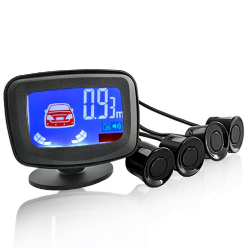 Sistema de sensor de estacionamento 4x + LCD