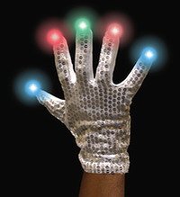 Disco RGB rukavice - srebro