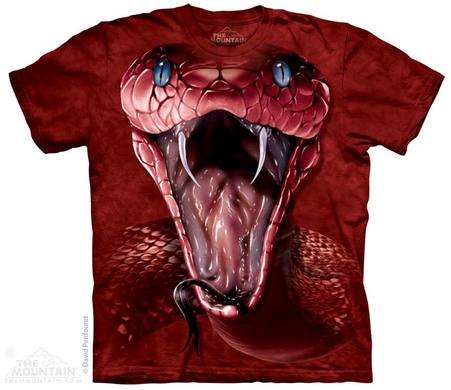 3D високотехнологична тениска - червена Кобра