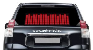 Sound activated car sticker - Red 70 x16 cm