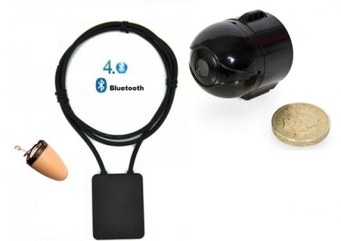 SET - mini Wifi spy camera na may Spy earpiece