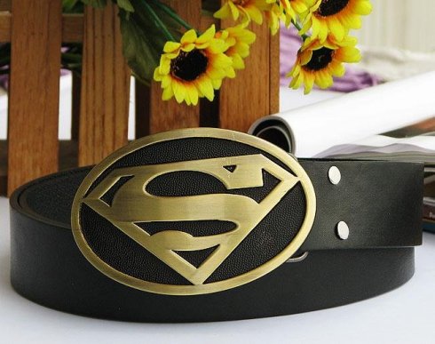 Superman logo - hebilla de oro