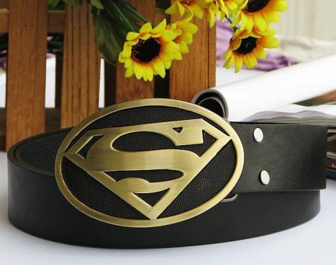 Superman logo - gold buckle