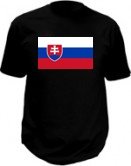 LED-lysande T-shirt med emblemet Slovakien
