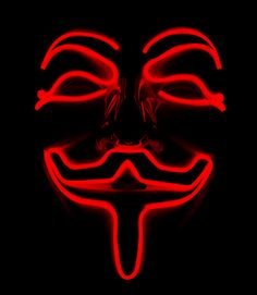 Masks shining Anonymous - Red