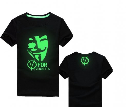 T-shirt pendarfluor - V untuk Vendetta