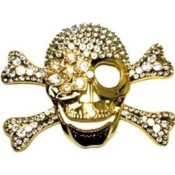 Golden skull - belt buckle