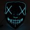 Purge halloween masker - LED lichtblauw