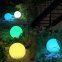 Bola de jardim LED globos lâmpada 20cm - 8 cores + bateria Li-ion + painel solar + proteção IP44