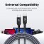 USB-C hanggang USBC SuperCord cable na may bilis ng pag-charge hanggang 100W - itim