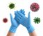 Нитриловые перчатки антибактериальные для ежедневного использования - синий
