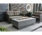 Садовый стол с ямой для костра (уличный газовый камин из бетона) - Прямоугольный