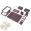 Leather set for office work table 14 pcs accessories in Brown colour
