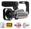 4K Camcorder Ordro AZ50 night vision + WiFi + telephoto lens + macro lens + LED light + case (FULL SET)