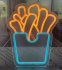 Frietjes - Fastfood - LED neon verlicht logo op de muur