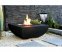 Ylellinen kannettava takka - kaasutakka puutarhaan tai terassille (musta betoni)