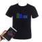 T-Shirt LED yang boleh diprogramkan dengan warna RGB LED melalui telefon pintar (iOS / Android) - pelbagai warna