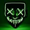 Halloween masker Purge LED - Groen