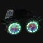 Kaleidoskopik LED kacamata Steampunk bercahaya warna RGB + remote control