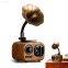 Imitazzjoni retro tal-gramofon tar-radju Bluetooth b'Bluetooth + radju FM/AM/AUX/diska USB/Micro SD