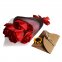 Zeepboeket - 7 rode eeuwige rozen + geschenkdoos