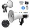 Megaphone Bluetooth 80W + B'sirena - firxa sa 800m - appoġġ USB / SD card + Reġistrazzjoni