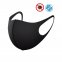 Ochronna maska na twarz NANO czarna - elastyczna (97% poliester + 3% elastan)
