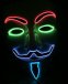 Неоновая маска Anonymous - разноцветная
