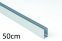 50 cm - Riel de guía de montaje de aluminio para tiras de luces LED