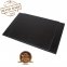 Luxury black leather leather writing mat + na may kahoy na base (Handmade)