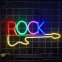Rock Guitar - LED svetlobni neonski logotip na steni