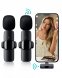 SET Kabelloses Smartphone-Mikrofon 2x mit Sender mit USBC + Clip + 360°-Aufnahme