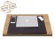 Коврик письменный стол черный кожаный 60x40 см для стола / ПК - Handmade
