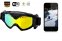 Skibrille mit Full-HD-Kamera und UV-Filter + WiFi