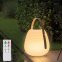 Portable solar LED lamp with handle - warm white + 6 RGB colors to choose from + IP44 protection