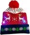 כובע לד עם פונפון - כיפה לחג המולד לחורף - צבי CHRISTMAS