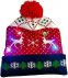 Topi LED dengan tudung bawal - Beanie krismas musim sejuk - RUSA KRISMAS