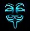 Neon Masken Anonymous - Blau