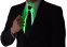 LED светящийся галстук - зеленый