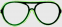 Ochelari de neon - verde