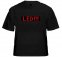 LED T-shirt con pantalla scrooling - rojo