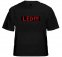 T-shirt LED dengan paparan scrooling - merah
