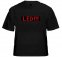 LED T-shirt with scrooling display - red