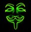 Halloween-Masken LED - Grün