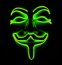 Halloween masks LED - Green