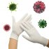 Sarung tangan getah nitril melindungi dari bakteria dan virus - Putih